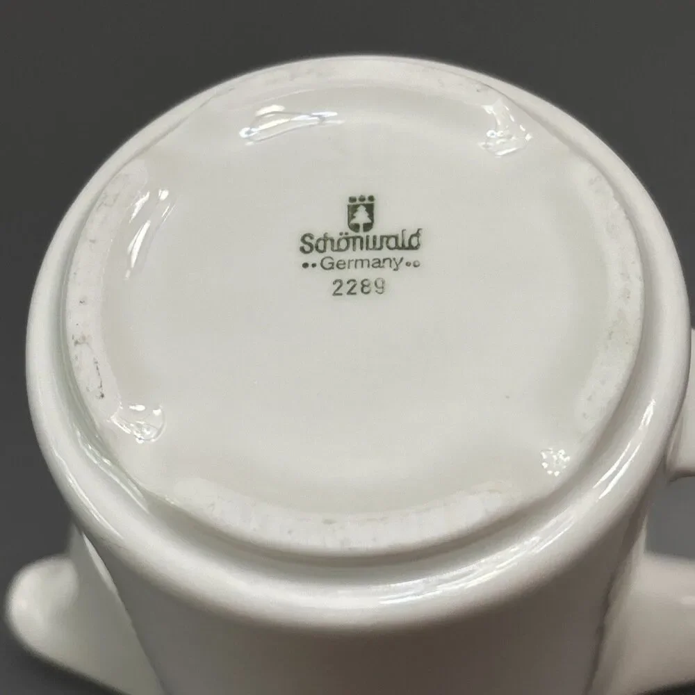Vintage Schonwald  Germany Teapot And Plate Souvenir “Beach Plaza” Hotel NO LID